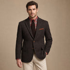 Herringbone Blazer Regular Fit in Coffee – Tarlano Premium Menswear