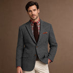 Herringbone Blazer Regular Fit Dark Gray – Product Photo