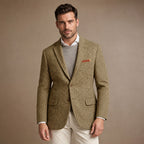 Herringbone Blazer Regular Fit Khaki – Product Photo