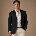 Herringbone Blazer Regular Fit Black – Product Photo