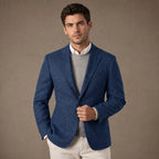 Herringbone Blazer Regular Fit Blue – Product Photo