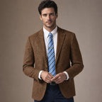 Herringbone Blazer Regular Fit Brown – Product Photo