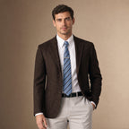 Herringbone Blazer Regular Fit Coffee – Product Photo