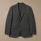 Herringbone Blazer Regular Fit Dark Gray – Flat Lay Product Photo