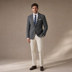 Herringbone Blazer Regular Fit Dark Gray – Full Look