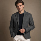 Herringbone Blazer Regular Fit Dark Gray – Product Photo