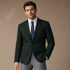 Herringbone Blazer Regular Fit in Dark Green – Tarlano Premium Menswear