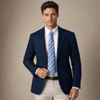 Herringbone Blazer Regular Fit Navy – Product Photo
