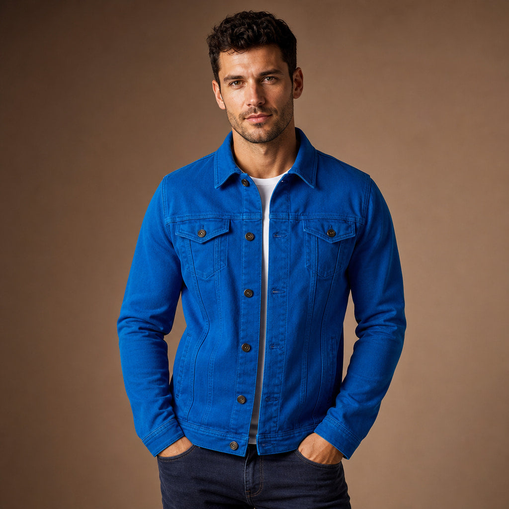 Dark Denim Jacket Casual Fit Blue – Product Photo