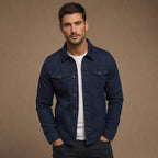 Dark Denim Jacket Casual Fit Dark Blue – Product Photo