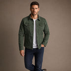 Dark Denim Jacket Casual Fit in Green – Tarlano Premium Menswear