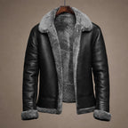 Leather Jacket Insulated Winter Gray – Product Photo