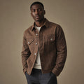 Tin Cloth Cruiser Jacket Waxed Cotton Lined Brown Brown – Product Photo