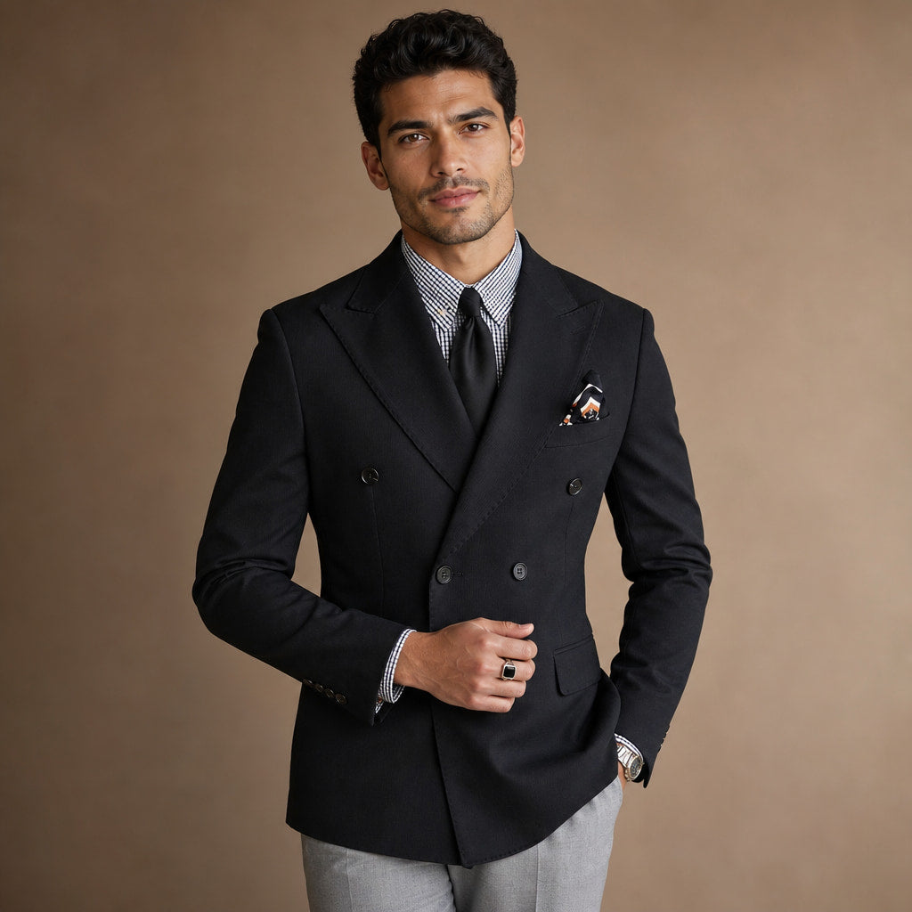Blazer Neapolitan Cut Half Lined in Black – Tarlano Premium Menswear
