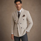 Blazer Neapolitan Cut Half Lined Khaki – Side Angle View