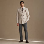 Blazer Neapolitan Cut Half Lined Khaki – Full Look