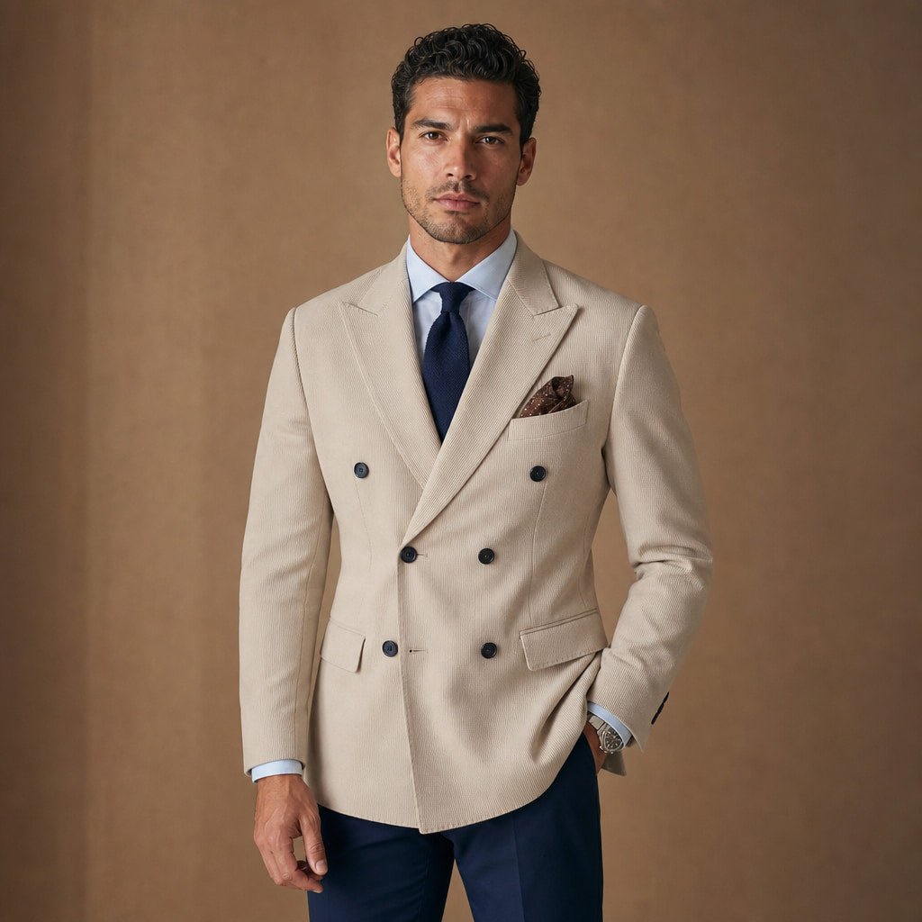 Blazer Neapolitan Cut Half Lined Khaki – Product Photo