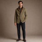 Contrast Lapel Workwear Jacket Relaxed Fit Green – Full Look