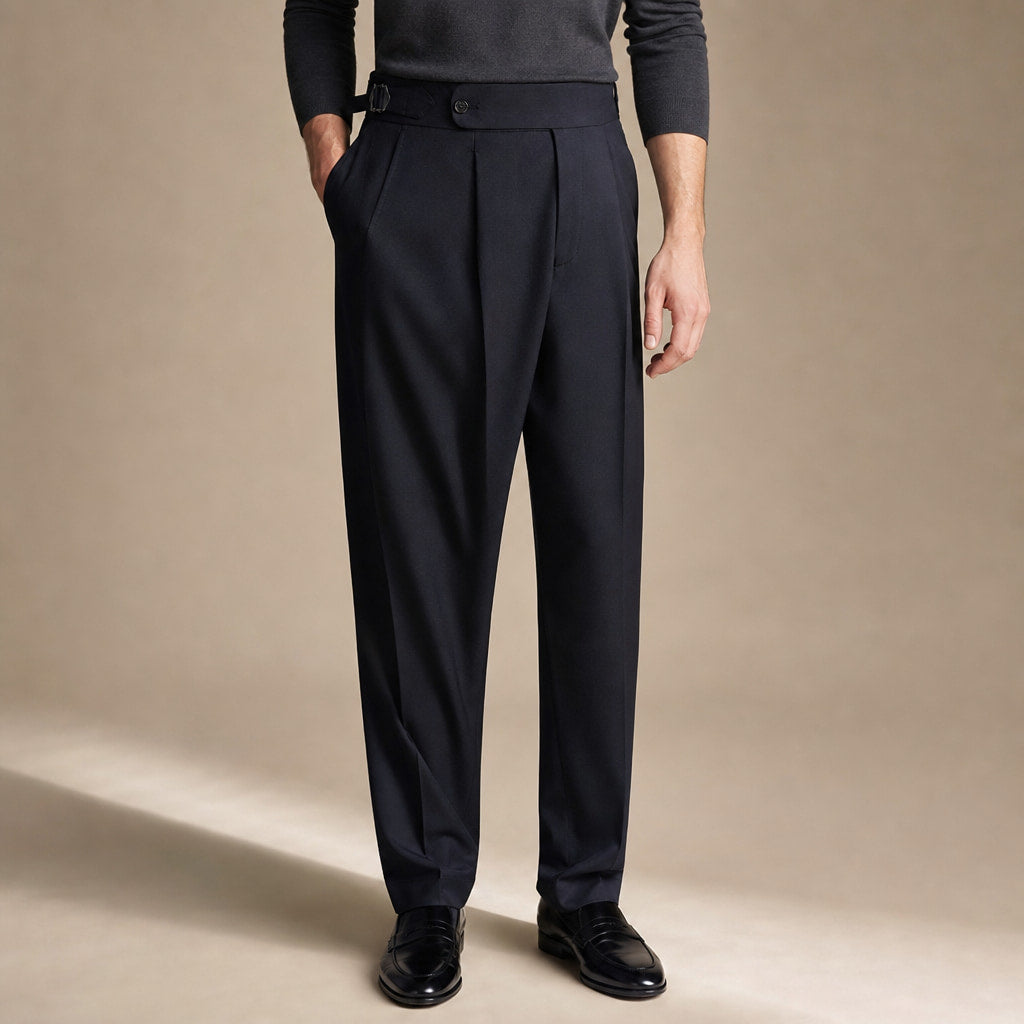 Dress Pants Stretch Cotton Twill in Black – Tarlano Premium Menswear
