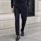 Dress Pants Stretch Cotton Twill Black – Styled Editorial Shot