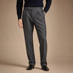 Dress Pants Stretch Cotton Twill Charcoal – Product Photo