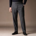 Dress Pants Stretch Cotton Twill in Charcoal – Tarlano Premium Menswear