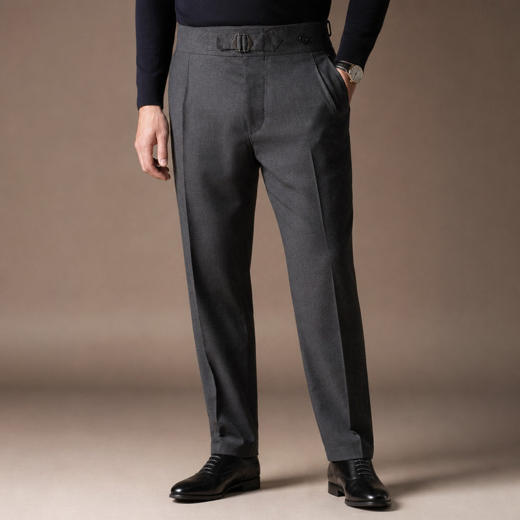 Dress Pants Stretch Cotton Twill in Charcoal – Tarlano Premium Menswear