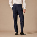 Dress Pants Stretch Cotton Twill Navy – Product Photo