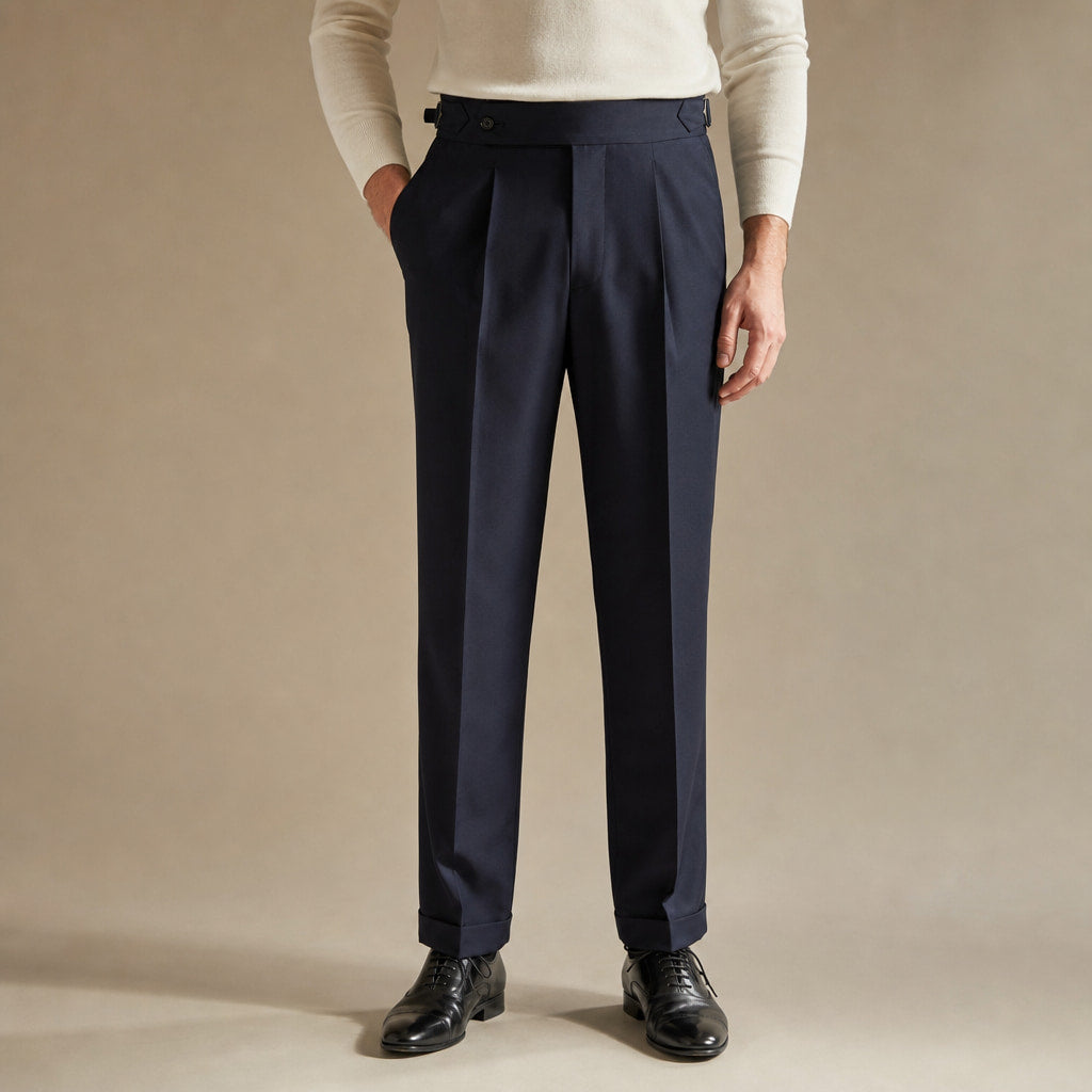 Dress Pants Stretch Cotton Twill in Navy – Tarlano Premium Menswear