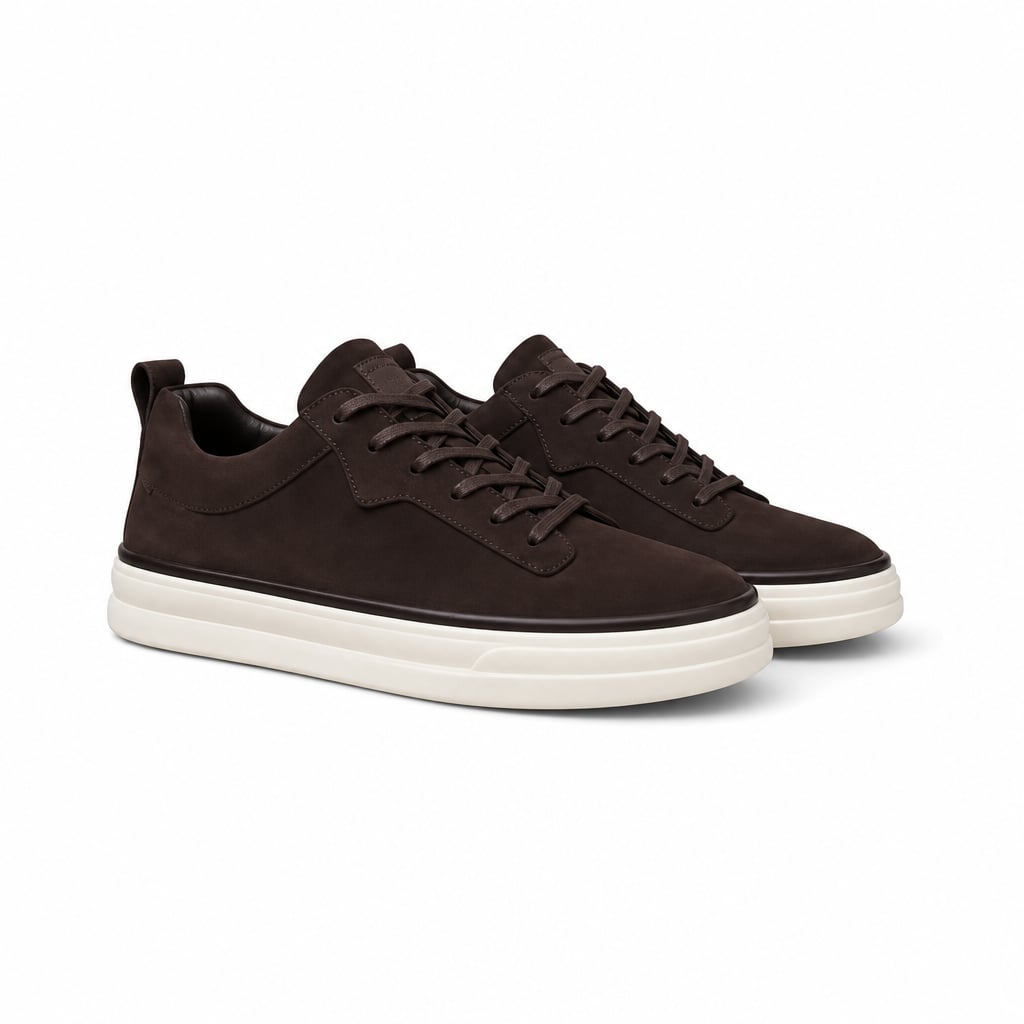 Buy Sneaker Men's Suede Slip-On Smart Casual Shoe Brown – Product Photo