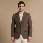 Blazer Wool Blend Tailored Fit in Coffee – Tarlano Premium Menswear