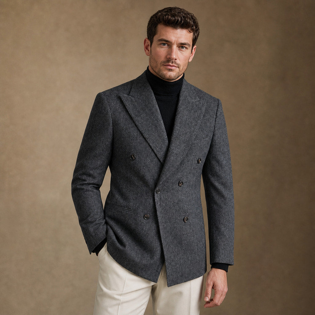 Blazer Wool Blend Tailored Fit Grey – Product Photo