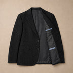 Blazer Herringbone Regular Fit Black – Flat Lay Product Photo