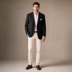 Blazer Herringbone Regular Fit Black – Full Look