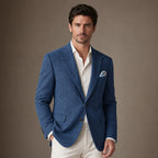 Blazer Herringbone Regular Fit Blue – Product Photo