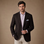 Blazer Herringbone Regular Fit Coffee – Product Photo