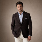 Blazer Herringbone Regular Fit in Coffee – Tarlano Premium Menswear