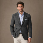 Blazer Herringbone Regular Fit in Dark Gray – Tarlano Premium Menswear