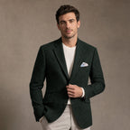 Blazer Herringbone Regular Fit Dark Green – Product Photo