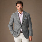 Blazer Herringbone Regular Fit in Grey – Tarlano Premium Menswear