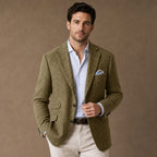 Blazer Herringbone Regular Fit Khaki – Product Photo