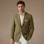 Blazer Herringbone Regular Fit in Khaki – Tarlano Premium Menswear