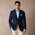 Blazer Herringbone Regular Fit in Navy – Tarlano Premium Menswear