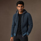 Graphic Hoodie Cotton Blend Relaxed Fit Blue – Product Photo