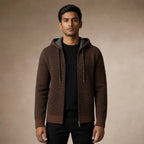 Graphic Hoodie Cotton Blend Relaxed Fit in Brown – Tarlano Premium Menswear