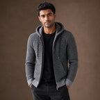 Graphic Hoodie Cotton Blend Relaxed Fit Gray – Product Photo