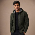 Graphic Hoodie Cotton Blend Relaxed Fit Green – Product Photo