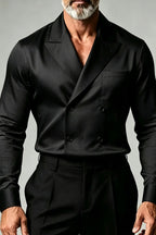Calveo | Double Breasted Shirt Notch Lapel – Premium Editorial