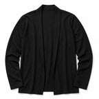 Cardigan Open Front Relaxed Fit Long Sleeve Black – Product Photo