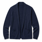 Cardigan Open Front Relaxed Fit Long Sleeve Navy Blue – Product Photo